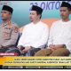 Zainul Abidin menghadiri Upacara Hari Santri Nasional di Ponpes Noor Hasyim Pelaihari bersama santri dan pengasuh pesantren.