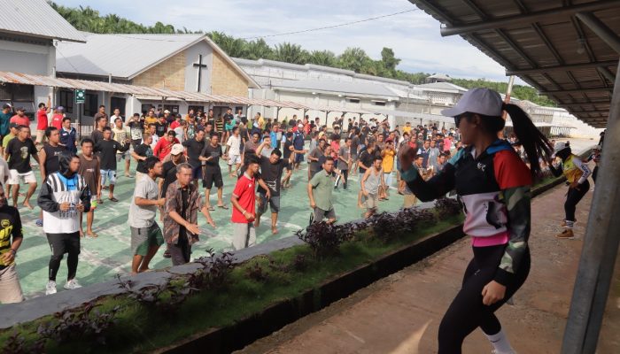 Lapas Batulicin Gelar Senam Pagi untuk Tingkatkan Kebugaran Warga Binaan