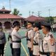 Kapolres Balangan AKBP Yulianor Abdi memimpin sertijab empat pejabat utama Polres Balangan.
