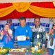 Perayaan HUT ke-66 SMP Negeri 2 Kotabaru berlangsung meriah dengan partisipasi guru, siswa, dan alumni di halaman sekolah.
