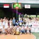 Sekda Tanah Bumbu, Yulian Herawati, menutup Kejurkab Basketball League 2025 di Lapangan Basket Hutan Kota Batulicin, disaksikan para atlet dan official tim, Sabtu (4/10/2025).