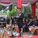 Kapolres Banjar AKBP Fadli memimpin peringatan Hari Pahlawan ke-80 dengan tokoh masyarakat dan Forkopimda di Halaman BPBD Kabupaten Banjar.