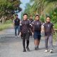 Peserta Walk & Run PLN UBP Asam Asam mengikuti Fun Walk 15 km memperingati HLN ke-80 dan HUT Indonesia Power ke-30.