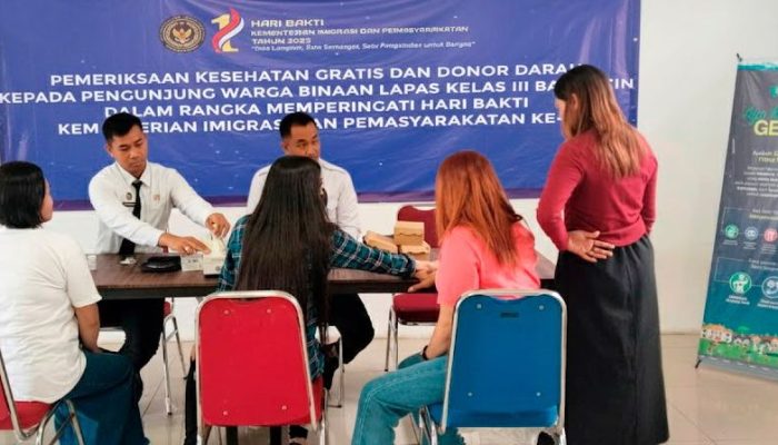 Lapas Batulicin Gelar Pemeriksaan Kesehatan Gratis di Hari Jadi Kemenimipas