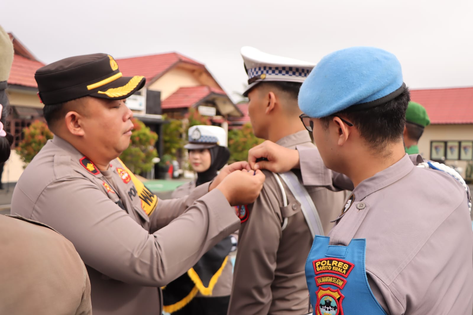 Apel Gelar Pasukan Operasi Zebra Intan 2025 dipimpin Wakapolres Barito Kuala di Mako Polres Barito Kuala.