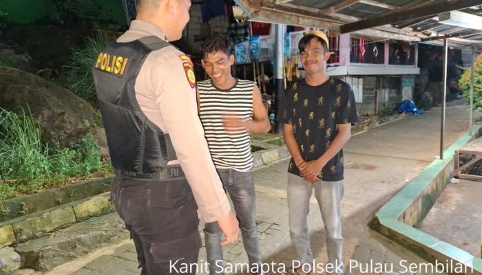Polsek Pulau Sembilan Gelar Patroli Malam, Warga Diimbau Gunakan Layanan Darurat 110