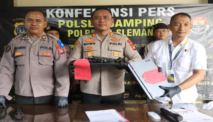 Polsek Gamping Ringkus Mahasiswa Pencuri Laptop di Sleman