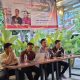 Ketua AMAN Kalteng Tirta Yoga Panuntun berpidato dalam acara deklarasi dukungan Soeharto jadi pahlawan nasional.
