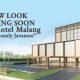 Render desain baru Atria Hotel Malang dengan konsep Consciously Javanese, menampilkan fasad modern dan area drop-off yang luas.