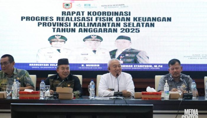 Pemprov Kalsel Gelar Rakor Percepatan Realisasi Anggaran, Gubernur Muhidin Ultimatum SKPD