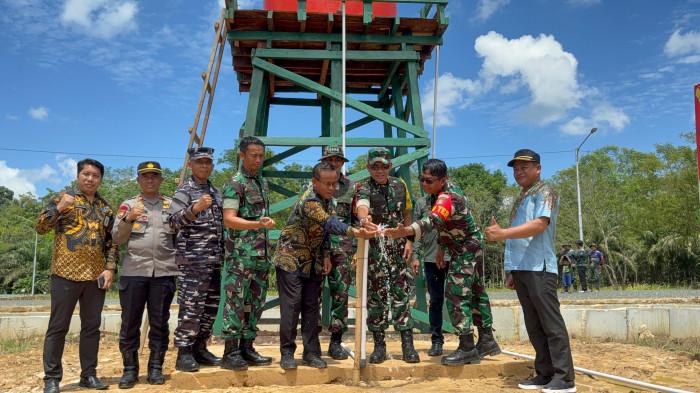 Kolonel Inf Sambas memimpin Tim Wasev Itjenad meninjau lokasi TMMD ke-126 Kodim 1022/Tanah Bumbu di Desa Rejosari, Mantewe.