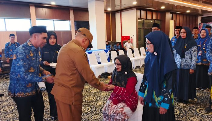 Bupati Kotabaru Sematkan Satyalancana Karya Satya untuk ASN dan Berikan Tali Asih Purna Bakti