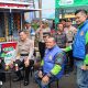 Ratusan driver ojek online mengikuti Apel Ojol Kamtibmas di Mapolres Ciamis bersama jajaran kepolisian.
