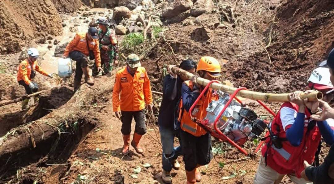 Area longsor di Arjasari Bandung pasca penghentian operasi pencarian Basarnas