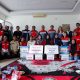 PERTARE menyalurkan bantuan sembako kepada warga terdampak banjir dan pekerja SPBU COCO di Sumatera Barat.