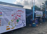 Polres Tabalong Pasang Spanduk Keselamatan Lalu Lintas Jelang Puncak 5 Rajab