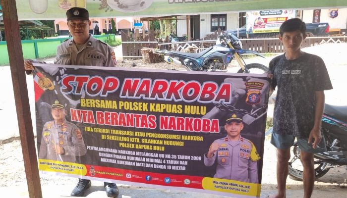Polsek Kapuas Hulu Gencarkan Sosialisasi Bahaya Narkoba ke Warga Desa Sei Hanyu