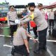 Kapolres Tanah Laut AKBP Ricky Boy Siallagan memimpin upacara kenaikan pangkat personel Polri