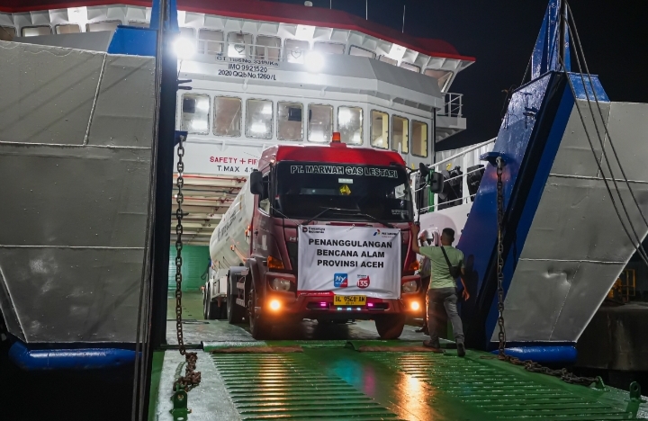 Mobil tangki LPG Pertamina Patra Niaga menambah armada distribusi pasokan LPG ke Aceh pascabencana
