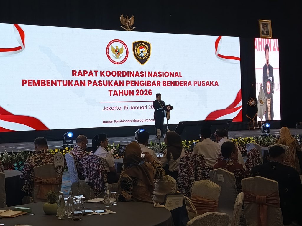 Asisten Perekonomian dan Pembangunan Tanah Bumbu Eryanto Rais saat mengikuti Rakornas Pembentukan Paskibraka 2026 bersama BPIP