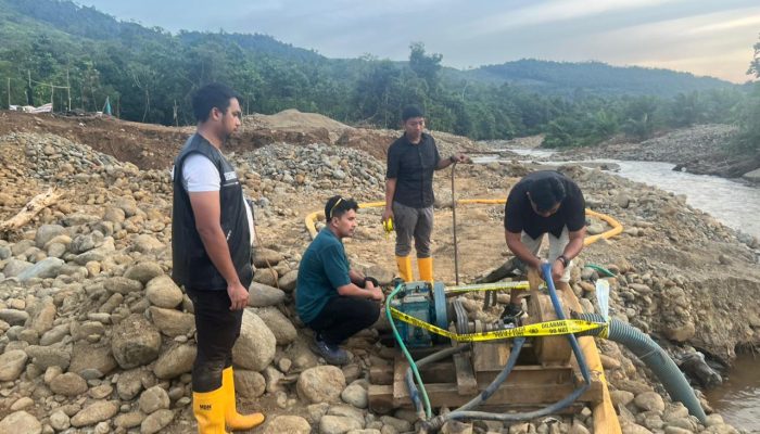Polres Tanah Laut Tindak Aktivitas Tambang Emas Ilegal di Kecamatan Bajuin