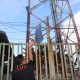 Petugas Polres Banjarbaru mengamankan lokasi penemuan pria tewas yang diduga jatuh dari tower BTS di Banjarbaru.