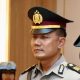 AKP Mulyanto saat menghadiri prosesi serah terima jabatan di Polres Bantul.