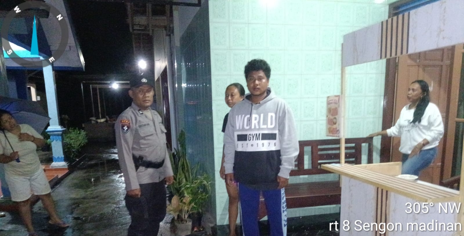 Polisi melakukan penyelidikan di lokasi pembacokan pria oleh orang tak dikenal di Sedayu, Bantul