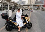 7 Bulan Berkendara dari Indonesia, Daeng Anshar Tiba di Tanah Suci dengan Motor Matic