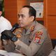 Kapolres Bantul AKBP Bayu Puji Hariyanto menyampaikan keterangan pers mengenai kasus pembunuhan warga Pulogebang di Bantul