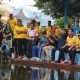 Kapolda Kalteng Irjen Pol Iwan Kurniawan mengikuti lomba memancing bersama insan pers di Polda Kalimantan Tengah, Palangka Raya.