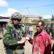 Personel TNI Satgas Yonif 631 Antang menyerahkan kartu identitas kepada eks anggota OPM setelah ikrar setia NKRI di Sugapa Intan Jaya Papua Tengah.