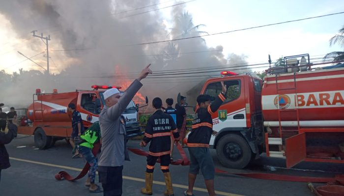 Empat Rumah di Puain Kiwa Tabalong Hangus Terbakar, Kerugian Capai Rp700 Juta
