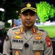 Kabid Humas Polda DIY Kombes Pol Ihsan menyampaikan keterangan pers mengenai penanganan aksi demonstrasi mahasiswa di Mapolda DIY.