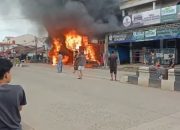 Ruko Dua Lantai Berisi Pom Mini di Satui Terbakar, Kerugian Ratusan Juta