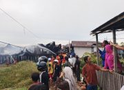 Jelang Azan Magrib, Kebakaran Hebohkan Mendawai Palangka Raya, 7 Bangunan Hangus