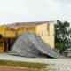 Atap gedung praktik SMKN 2 Satui ambruk akibat angin kencang di Desa Al-Kautsar, Satui, Tanah Bumbu.