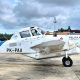 Pesawat Air Tractor AT-802 pengangkut BBM program BBM Satu Harga di Bandara perbatasan Kalimantan Utara.
