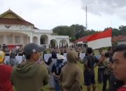 Puluhan UMKM Demo di Rumah Dinas Gubernur Kepri, Protes Bazar Ramadan di Taman Gurindam 12