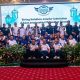 Pengurus dan anggota IMBI Kalimantan Selatan berfoto bersama setelah kegiatan berbagi takjil Ramadan di Banjarmasin.
