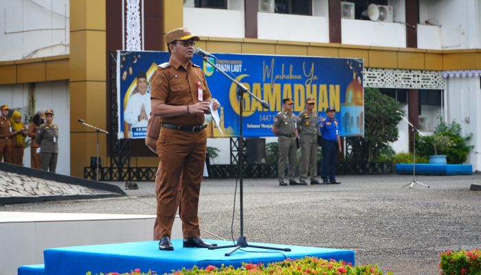 Sekda Tanah Laut Pimpin Apel Gabungan, Sampaikan Amanat Bupati