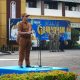 Sekda Tanah Laut Ismail Fahmi memimpin apel gabungan ASN di halaman Kantor Bupati Tanah Laut.