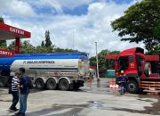 Terminal Pertamina Malang di Jalan Halmahera, Kota Malang, sebagai pusat distribusi BBM untuk wilayah Malang Raya.