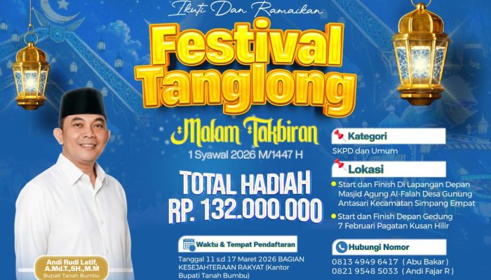 Festival Tanglong Tanah Bumbu 2026 Siapkan Total Hadiah Rp132 Juta