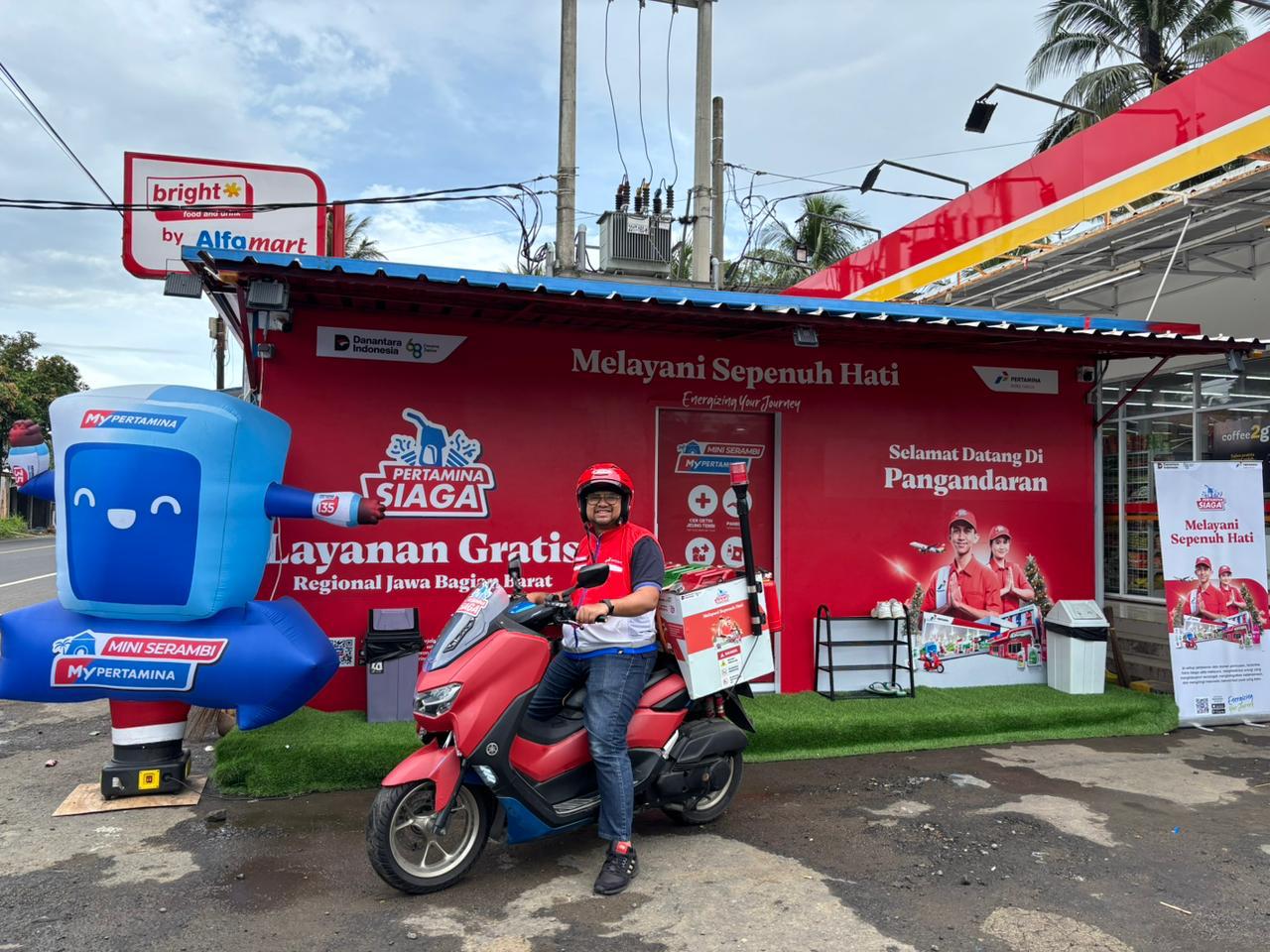 Fasilitas Serambi MyPertamina di Pangandaran dengan layanan gratis untuk pemudik dan wisatawan.