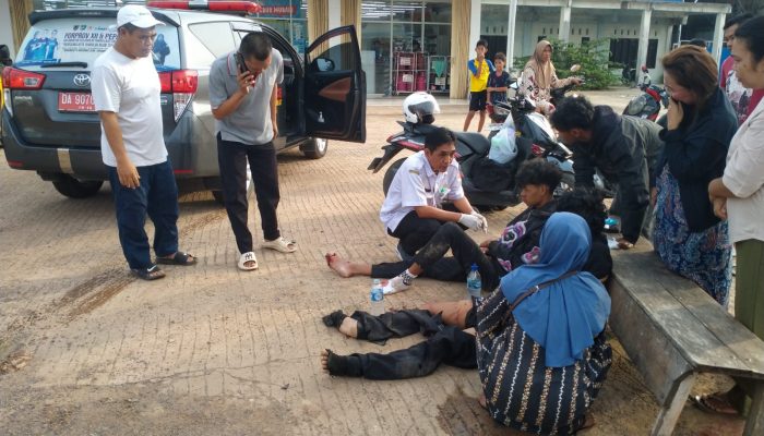 Tiga Motor Terlibat Kecelakaan di Tanah Laut, Diduga Tanpa Isyarat Belok