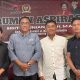 Sigit K Yunianto bersama perwakilan BEM PTNU Kalimantan usai audiensi membahas percepatan WPR dan legalitas tambang rakyat di Rumah Aspirasi Palangka Raya.