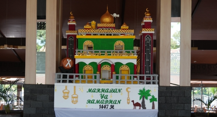 Dekorasi Ramadan di BeSS Resort & Waterpark Lawang untuk program buka puasa All You Can Eat Ramadan 1447 H.
