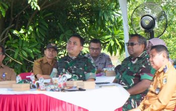 dandim tanah laut bersama tni polri dan pemerintah daerah menghadiri ground breaking jembatan garuda di bumi makmur
