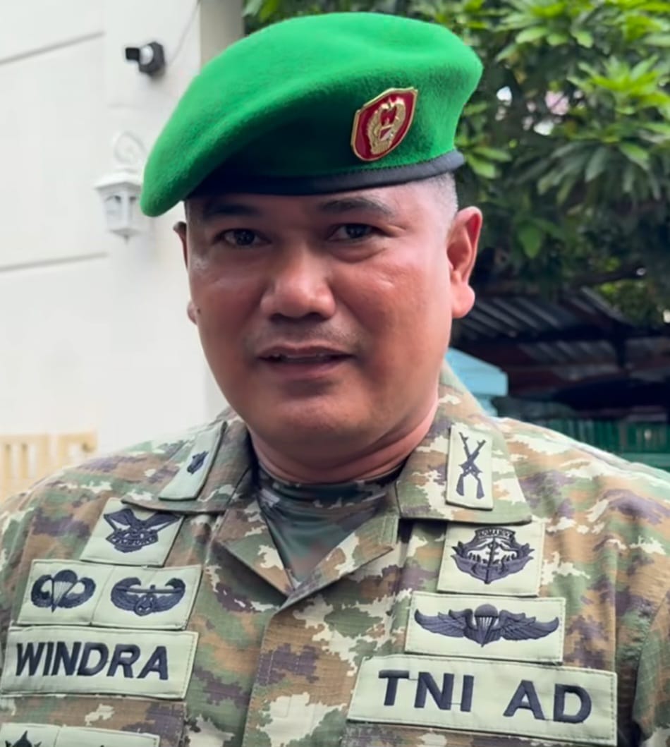 Mayor Inf Windra Sanur anggota TNI AD mantan pengawal Presiden Jokowi yang kini menjabat Kasdim Tigaraksa Tangerang